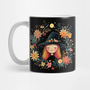 Fiery Red Witch Art – Enchanting Mystical Sorceress Illustration Mug